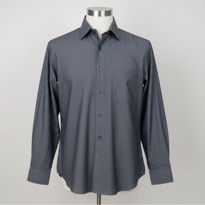 Johnston & Murphy Charcoal Stripe Dress Shirt Large